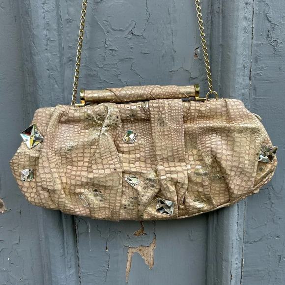 Stuart Weitzman Collection Python  Ursula Crossbody/ Clutch, 12.5 x 6” - Picture 2 of 12